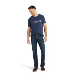 Ariat® Men's Chimayo Navy Heather Graphic T-Shirt 10042193 -Ariat Style F22 MNS WEST 10042193 full