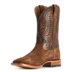 Ariat® Men's Circuit Paxton Tan Hippo Print Square Toe Boots 10042407 -Ariat Style F22 MNS WEST 10042407 medial