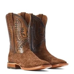 Ariat® Men's Circuit Paxton Tan Hippo Print Square Toe Boots 10042407 -Ariat Style F22 MNS WEST 10042407 pair