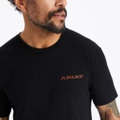 Ariat® Men's Bronc Buster Black T-Shirt 10042657 -Ariat Style F22 MNS WEST 10042657 detail01