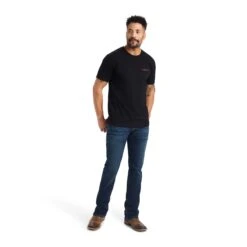 Ariat® Men's Bronc Buster Black T-Shirt 10042657 -Ariat Style F22 MNS WEST 10042657 full