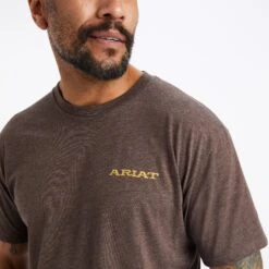 Ariat® Men's Bronc Buster Heather Brown T-Shirt 10042658 -Ariat Style F22 MNS WEST 10042658 detail01