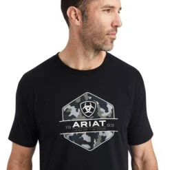 Ariat® Men's Camo Badge Black Graphic T-shirt 10042768 -Ariat Style F22 MNS WEST 10042768 detail01