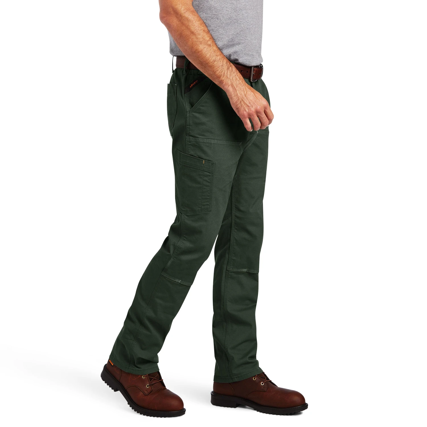 Ariat® Men's Rebar M4 DuraStretch™ Dark Sage Straight Leg Pants 10041082 3 Ariat® Men's Rebar M4 DuraStretch™ Dark Sage Straight Leg Pants 10041082 - Image 3