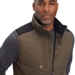 Ariat Men's Rebar Cloud 9 Insulated Wren Green Vest 10041504 -Ariat Style F22 MNS WORK 10041504 detail01