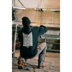 Ariat Men's Rebar Flag Graphic Black Full Zip Hoodie 10041497 -Ariat Style F22 MNS Work Idaho LaCunha Shot 17 8163 RTL321321