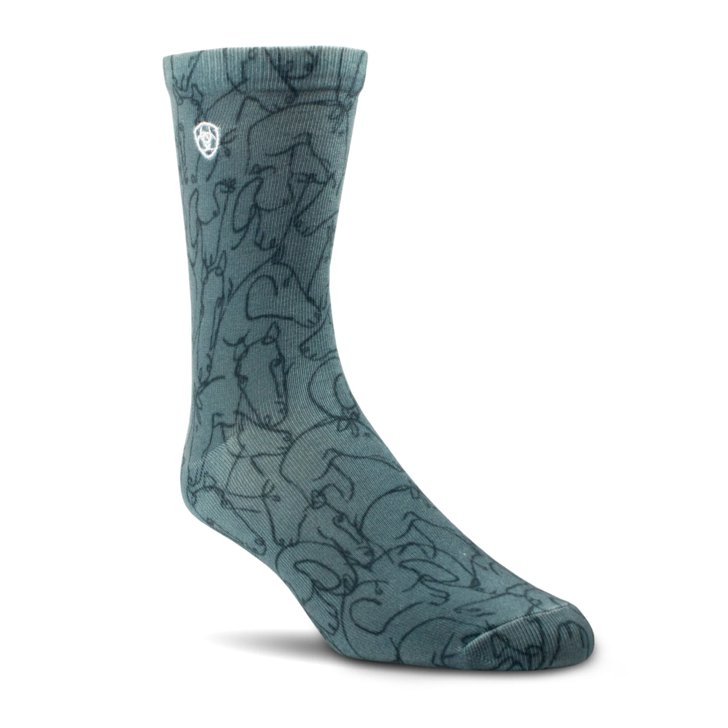 Ariat® Unisex 3-Pack Charm Four Leaf Clover Doodle Crew Socks 10041365 4 Ariat® Unisex 3-Pack Charm Four Leaf Clover Doodle Crew Socks 10041365 - Image 4