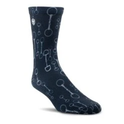 Ariat® Ladies Novelty Navy Raining Bits Crew Socks 10041366 -Ariat Style F22 UNI ENGL 10041366 detail01