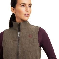 Ariat Ladies Team Softshell Banyan Bark Heather Vest 10041274 13 Ariat Ladies Team Softshell Banyan Bark Heather Vest 10041274 -Ariat Style F22 WMS ENGL 10041274 detail01