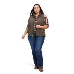 Ariat Ladies Team Softshell Banyan Bark Heather Vest 10041274 12 Ariat Ladies Team Softshell Banyan Bark Heather Vest 10041274 -Ariat Style F22 WMS ENGL 10041274 full plus