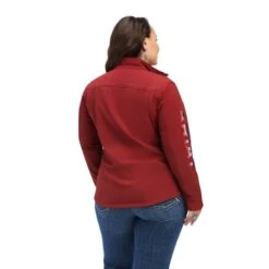 Ariat® Ladies New Team Softshell Red & Serape Jacket 10041280 -Ariat Style F22 WMS ENGL 10041280 back plus