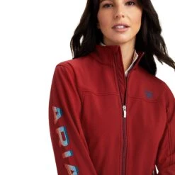 Ariat® Ladies New Team Softshell Red & Serape Jacket 10041280 -Ariat Style F22 WMS ENGL 10041280 detail01