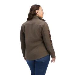 Ariat Ladies New Team Softshell Banyan Bark Heather Brown Jacket 10041282 11 Ariat Ladies New Team Softshell Banyan Bark Heather Brown Jacket 10041282 -Ariat Style F22 WMS ENGL 10041282 back plus