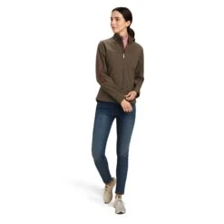 Ariat Ladies New Team Softshell Banyan Bark Heather Brown Jacket 10041282 13 Ariat Ladies New Team Softshell Banyan Bark Heather Brown Jacket 10041282 -Ariat Style F22 WMS ENGL 10041282 full