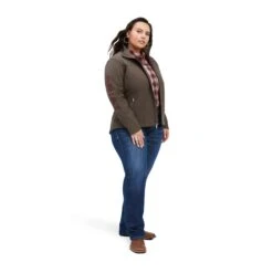 Ariat Ladies New Team Softshell Banyan Bark Heather Brown Jacket 10041282 15 Ariat Ladies New Team Softshell Banyan Bark Heather Brown Jacket 10041282 -Ariat Style F22 WMS ENGL 10041282 full plus