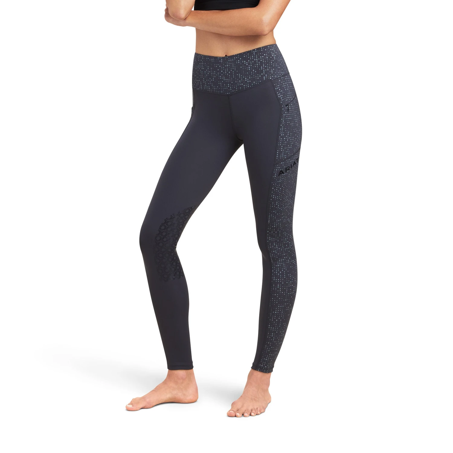 Ariat® Ladies E0S Lumina Knee Patch Tight Ebony Leggings 10041349 1 Ariat® Ladies E0S Lumina Knee Patch Tight Ebony Leggings 10041349