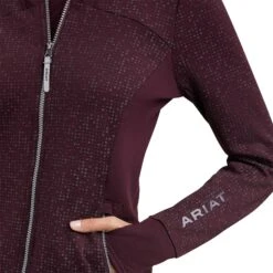 Ariat® Ladies Lumina Full Zip Mulberry Red Sweatshirt 10041388 -Ariat Style F22 WMS ENGL 10041388 detail01 1
