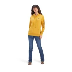 Ariat® Ladies R.E.A.L™ Logo Nugget Gold Hoodie 10041636 -Ariat Style F22 WMS WEST 10041636 ffull