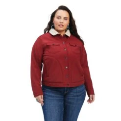 Ariat® Ladies R.E.A.L.™ Trucker Softshell Rouge Red Jacket 10041639 11 Ariat® Ladies R.E.A.L.™ Trucker Softshell Rouge Red Jacket 10041639 -Ariat Style F22 WMS WEST 10041639 front plus