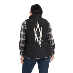 Ariat® Ladies Black Dilon Chimayo Vest 10042134 -Ariat Style F22 WMS WEST 10042134 back plus