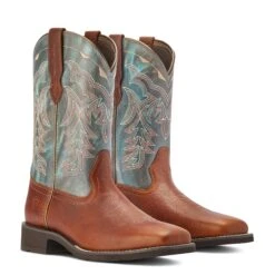 Ariat® Ladies Delilah Spiced Cider & Teal River Boots 10042420 -Ariat Style F22 WMS WEST 10042420 pair