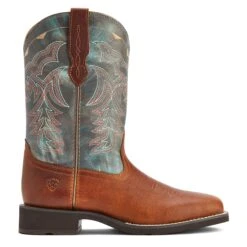 Ariat® Ladies Delilah Spiced Cider & Teal River Boots 10042420 -Ariat Style F22 WMS WEST 10042420 side12