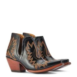 Ariat® Ladies Dixon Spade Black Patent Western Booties 10042454 -Ariat Style F22 WMS WEST 10042454 pair