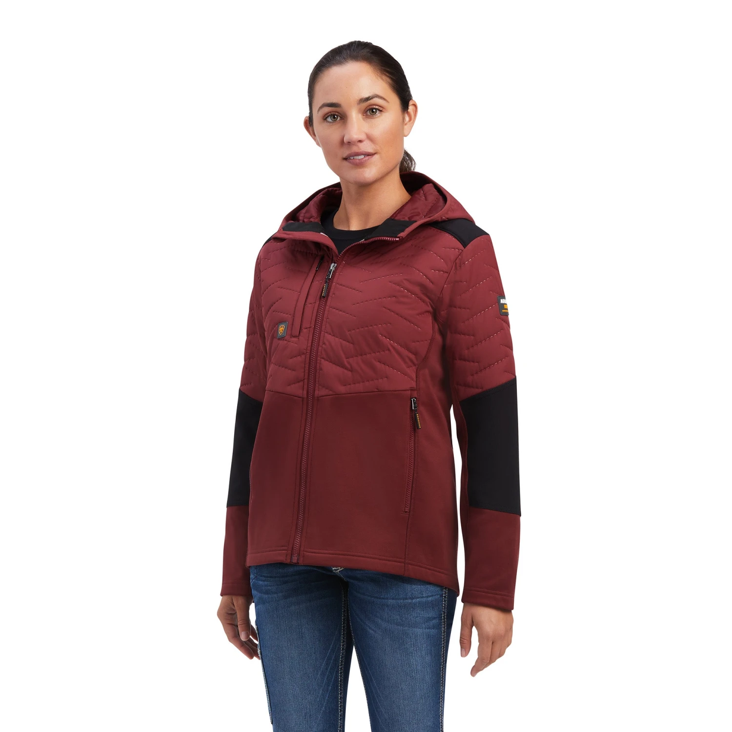 Ariat® Ladies Rebar Cloud 9 Insulated Maroon Jacket 10041444 1 Ariat® Ladies Rebar Cloud 9 Insulated Maroon Jacket 10041444