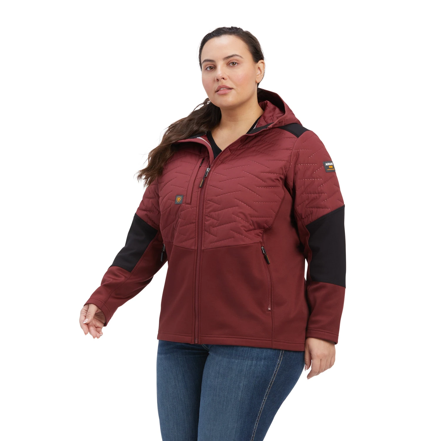 Ariat® Ladies Rebar Cloud 9 Insulated Maroon Jacket 10041444 2 Ariat® Ladies Rebar Cloud 9 Insulated Maroon Jacket 10041444 - Image 2