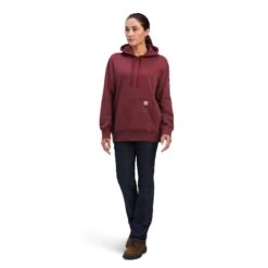 Ariat Ladies Rebar Graphic Maroon Pullover Hoodie 10041447 -Ariat Style F22 WMS WORK 10041447 full
