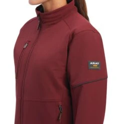 Ariat® Ladies Rebar DuraStretch Insulated Port Red Jacket 10041472 -Ariat Style F22 WMS WORK 10041472 detail01