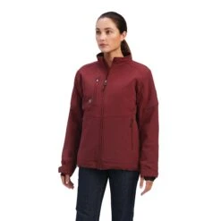 Ariat® Ladies Rebar DuraStretch Insulated Port Red Jacket 10041472