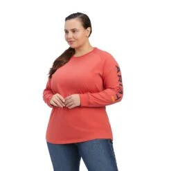 Ariat® Ladies Rebar Cotton Strong Logo Graphic T-Shirt 10041513 9 Ariat® Ladies Rebar Cotton Strong Logo Graphic T-Shirt 10041513 -Ariat Style F22 WMS WORK 10041513 front plus