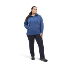 Ariat® Ladies Rebar Skill Set 1/2 Zip Navy Pullover Hoodie 10041597 13 Ariat® Ladies Rebar Skill Set 1/2 Zip Navy Pullover Hoodie 10041597 -Ariat Style F22 WMS WORK 10041597 full plus