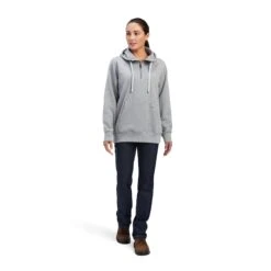 Ariat® Ladies Rebar Skill Set 1/2 Zip Grey Pullover Hoodie 10041598 -Ariat Style F22 WMS WORK 10041598 full