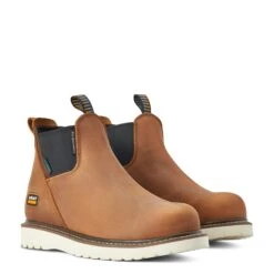 Ariat Ladies Rebar® Wedge Chelsea Aged Honey Composite Round Toe Boots 10042564 -Ariat Style F22 WMS WORK 10042564 pair
