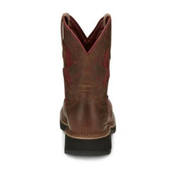 Justin Ladies Lathey Brown Nano Composite Square Toe Work Boots GY9962 10 Justin Ladies Lathey Brown Nano Composite Square Toe Work Boots GY9962 -Ariat Style GY9962 617x563 Heel