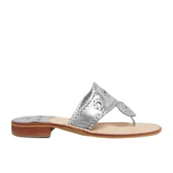 Jack Roger Ladies Slip On Silver Sandals 1219SN0001040-SLVR -Ariat Style JR JacksFlatSandalSilverSlvr B WhiteBackgroundcopy 500x 1