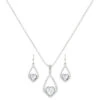 Montana Silversmiths Ladies Cradled Heart Jewelry Set Necklace JS3032