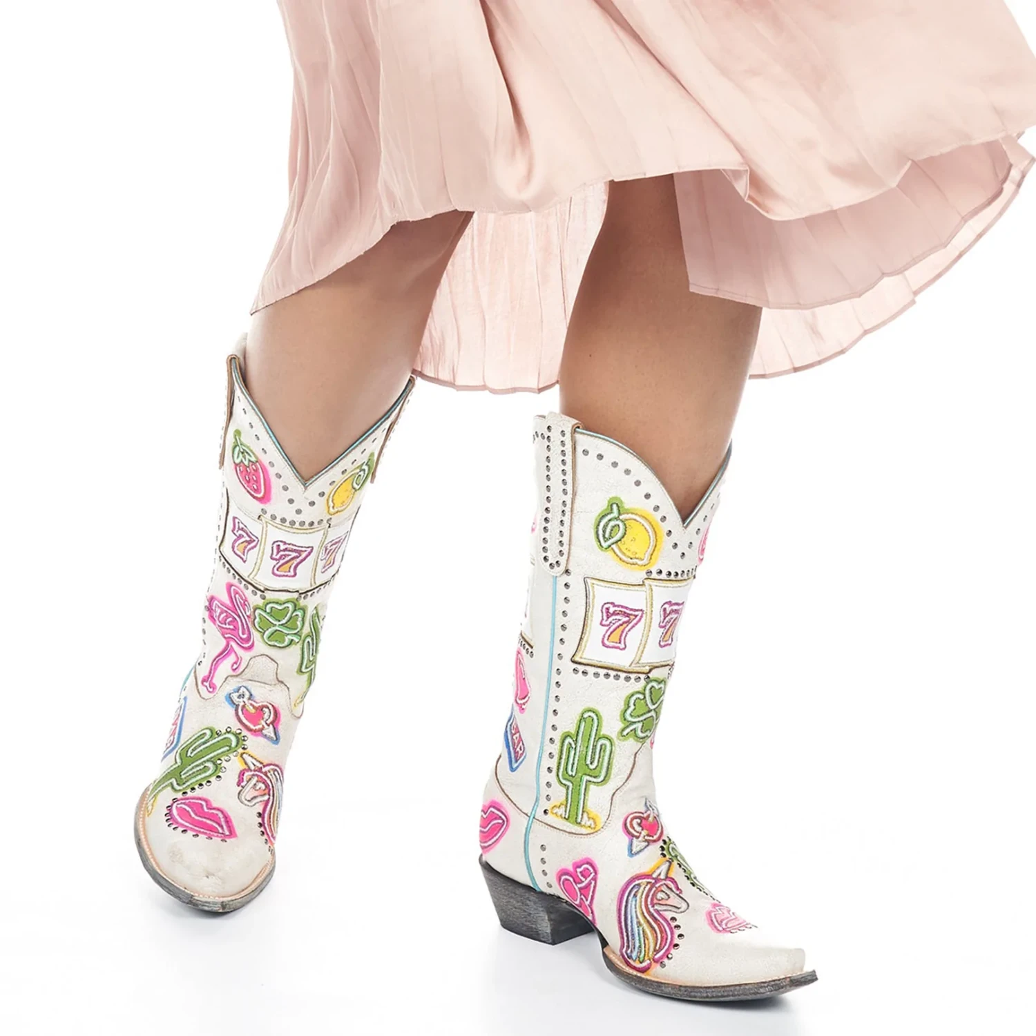 Old Gringo® Ladies 13"Jackpot Distressed Taupe Boots 5 Old Gringo® Ladies 13"Jackpot Distressed Taupe Boots - Image 5