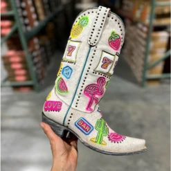 Old Gringo® Ladies 13"Jackpot Distressed Taupe Boots 11 Old Gringo® Ladies 13"Jackpot Distressed Taupe Boots -Ariat Style L3596 3g