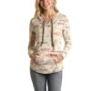 Panhandle White Label Ladies South Western Print Hoodie L8H3460