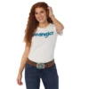 Wrangler® Ladies Western Fashion Bright White T-shirt LWK004W