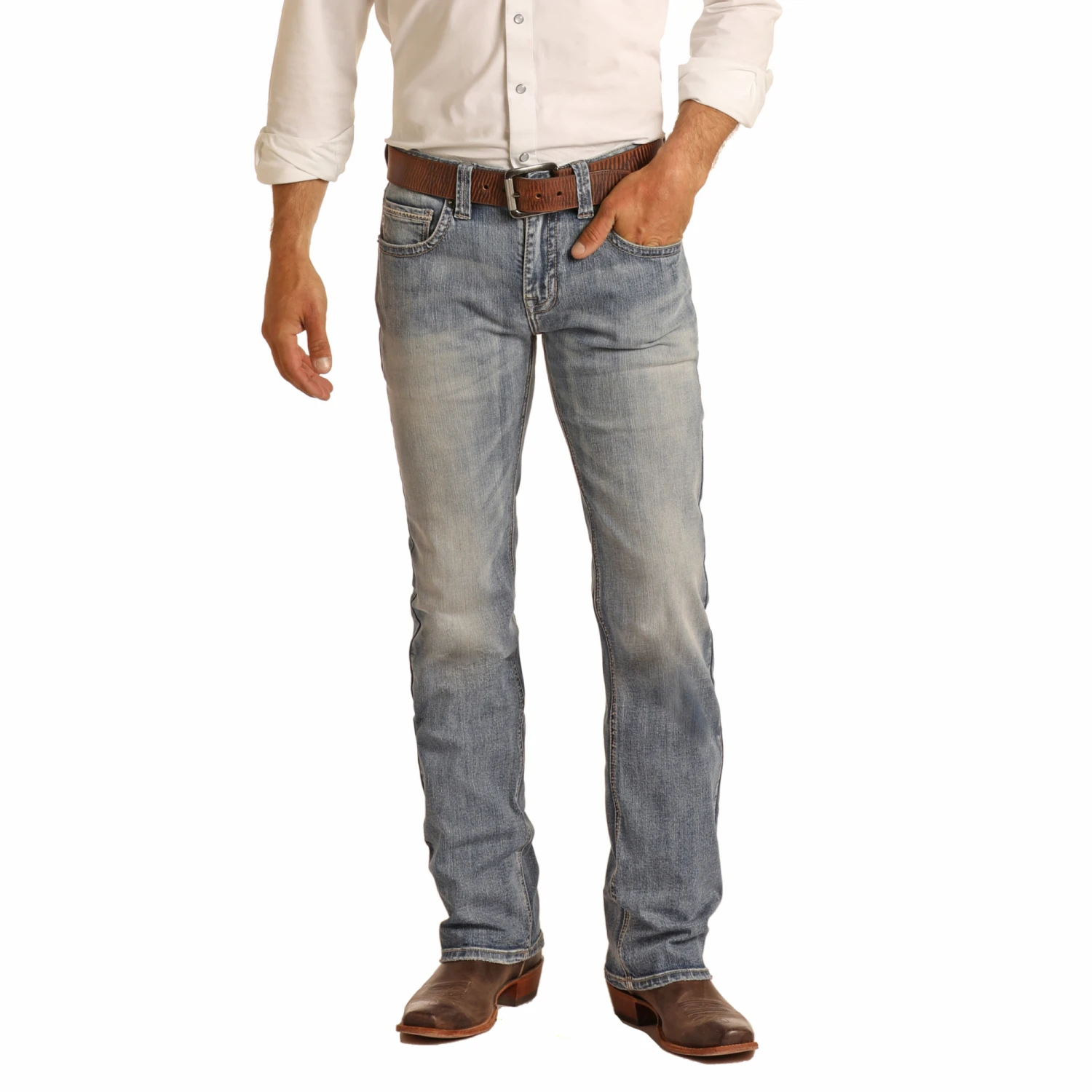 Rock & Roll Denim® Men's Reflex Pistol Straight Leg Jeans M1P3580 2 Rock & Roll Denim® Men's Reflex Pistol Straight Leg Jeans M1P3580 - Image 2