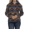 Cinch® Ladies Blue Aztec Printed Pullover Hoodie MAK9812001