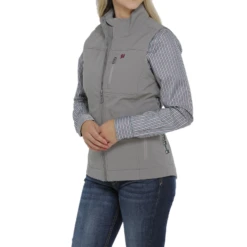 Cinch® Ladies Light Grey Bonded Vest MAV9882007 -Ariat Style MAV9882007b