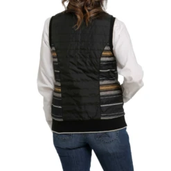 Cinch® Ladies Striped Black Reversible Vest MAV9887001 -Ariat Style MAV9887001c
