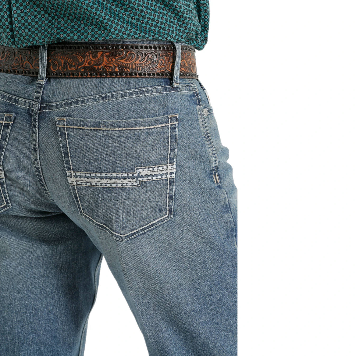 Kimes Ranch Cinch Denim® Men's Jessie Light Stone Indigo Jeans MB56638001 2 Kimes Ranch Cinch Denim® Men's Jessie Light Stone Indigo Jeans MB56638001 - Image 2