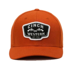 Cinch® Men's 6-panel Orange Flex Fit Cap MCC0627789 -Ariat Style MCC0627789A