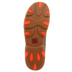 Twisted X Men's Neon Orange Brown Bomber Driving Mocs MDM0019 -Ariat Style MDM0019 03